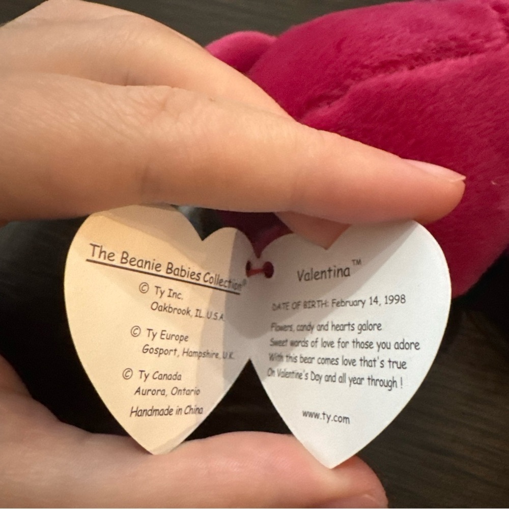 TY Beanie Baby - Valentina The Bear - Stuffed Animal Toy - Picture 6 of 7